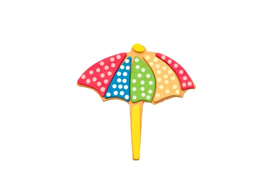 Beach umbrella isolated on white background.