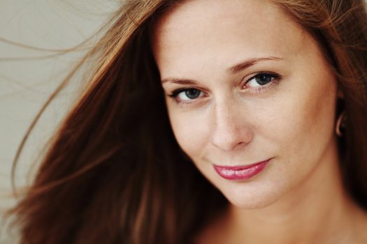  woman studio close up portrait