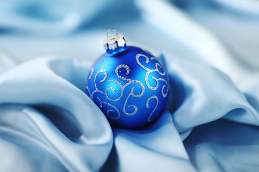  blue christmas card macro close up