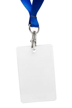 Blank media pass isolated on a white background. File contains clipping path.