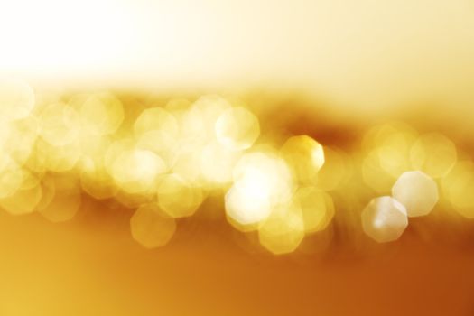 golden bokeh background close up