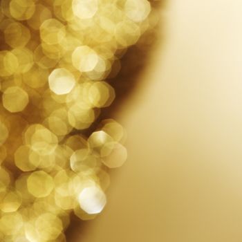 golden bokeh background close up