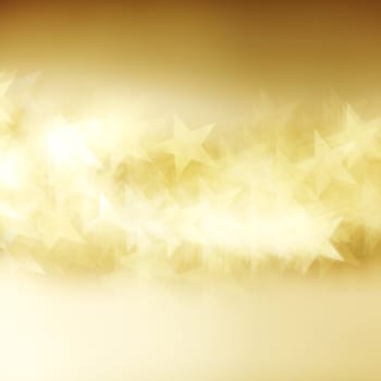  golden star bokeh background close up