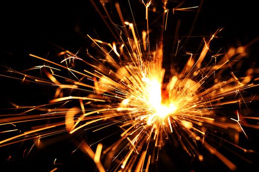 holiday sparkler macro close up
