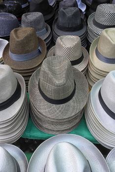 Male hats for sale - seen on Parisian market.