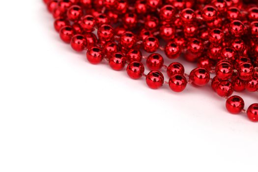 red christmas ball isolated on white background
