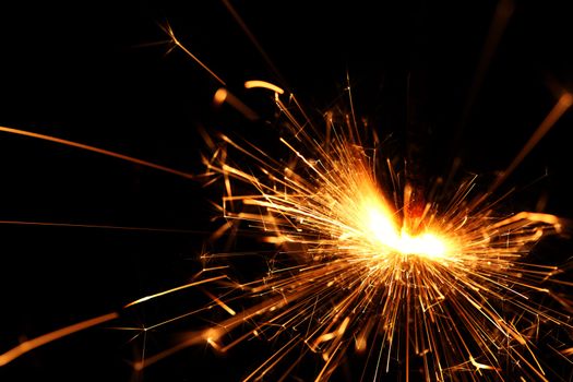 holiday sparkler macro close up