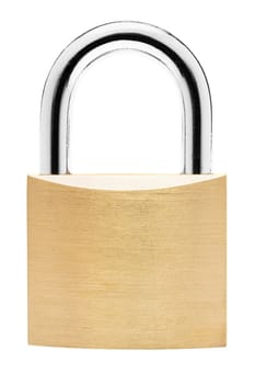 Simple padlock isolated on a white background.