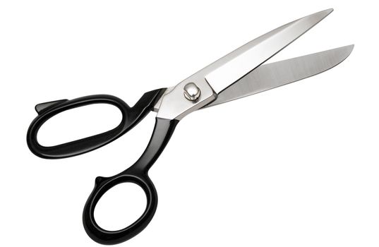 Metal scissors isolated on a white background. File contains clipping path.
