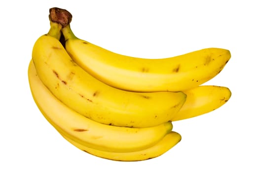 Bunch of bananas isolated on a white background. File contains clipping path.