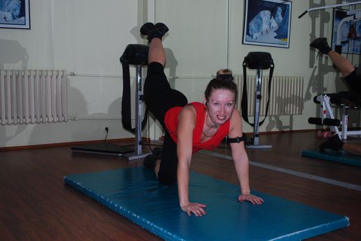 woman training fitness