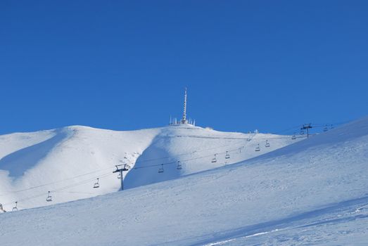ski resort and  snow mountains in Turkey Palandoken Erzurum