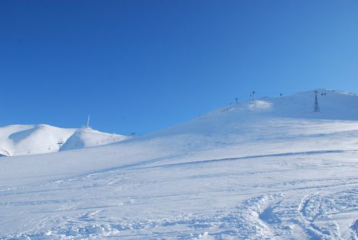 ski resort and  snow mountains in Turkey Palandoken Erzurum