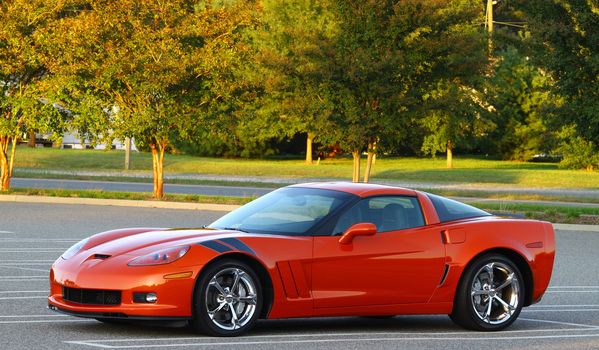 GLOUCESTER, VA, USA - OCTOBER 7: A Chevy Corvette Grand Sport Z06 at the Middle Peninsula Classic Cruisers Club weekly Car Show. Main Street Center. on September 7, 2011 in Gloucester, VA, USA