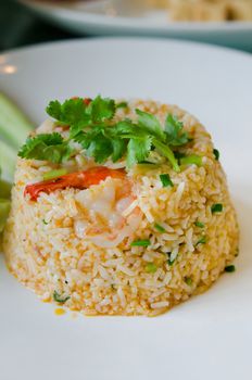 fried rice with  shrimp and vegetable,