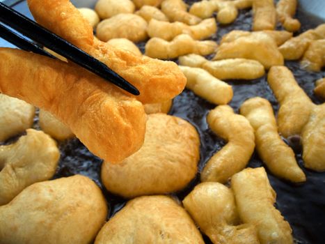 Deep-fried dough stick breakfast or snack of the Chinese people Popular in Thailand