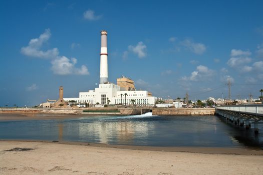 Riding coal electricity power station Tel-Aviv Israel