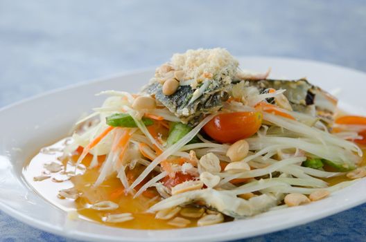 favorite thai food, papaya salad with crab