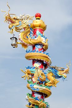 chinese dragon and blue sky
