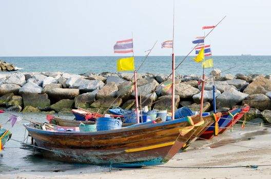 Thai boat in the bay , Thailand 