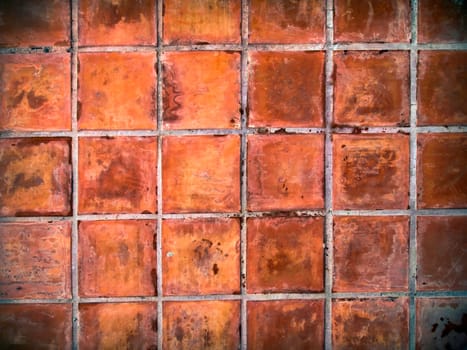 Ceramic wall tiles, a square red