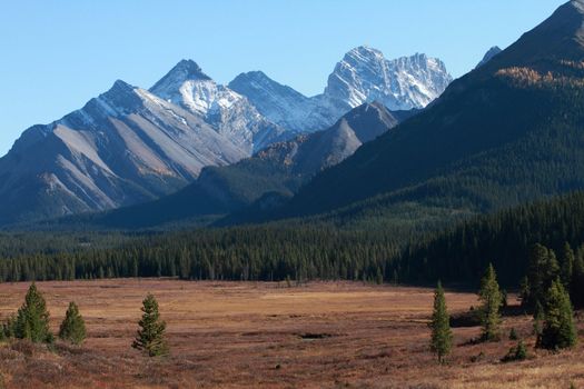 Mount French and Mount Smith-Dorrien in the Canadian Rockies, Alberta