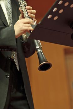 Clarinetist on concert