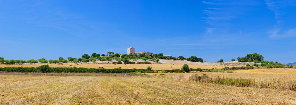 Mediterranean village of Majorca island, Spain. Panorama