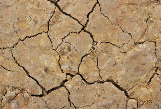 Closeup of dry soil texture. A beautiful patterns.