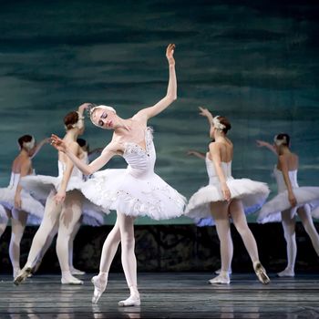 CHENGDU - DEC 24: Swan Lake ballet performed by Russian royal ballet at Jinsha theater December 24, 2008 in Chengdu, China.