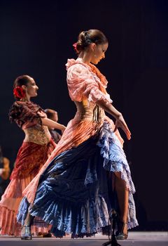 CHENGDU - DEC 28: The Ballet Troupe of Spanish Rafael Aguilar(Ballet Teatro Espanol de Rafael Aguilar) perform the best Flamenco Dance Drama "Carmen" at JINCHEN theater DEC 28, 2008 in Chengdu, China.