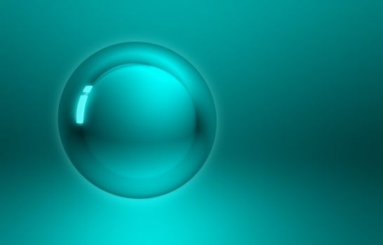 blue green button sphere abstract background with copyspace