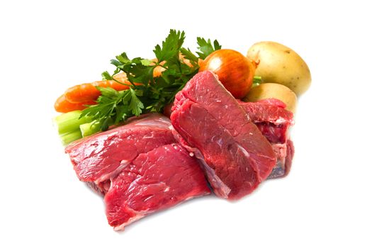 meat for boiled with fresh vegetables