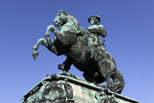 The famous sculpture of Prinz Eugen from the 18th century at Heldenplatz, Vienna