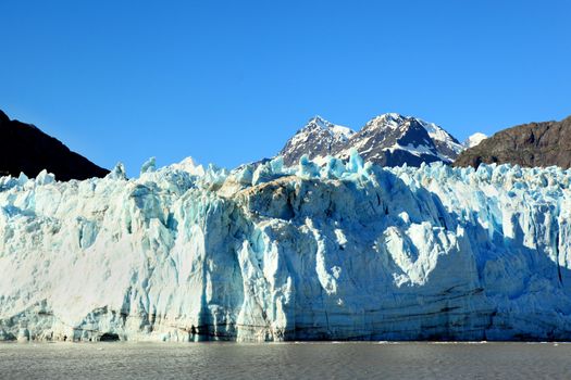 a glacier in Glacier Bay national park  in Alaska