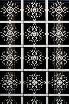 A window grill with flower pattern in Vienna, Austria