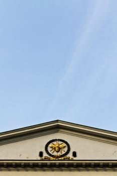 A bee symbol on a roof in Vienna, Austria