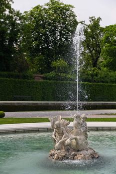 A fountain in castle Belvedere in Vienna, Austria