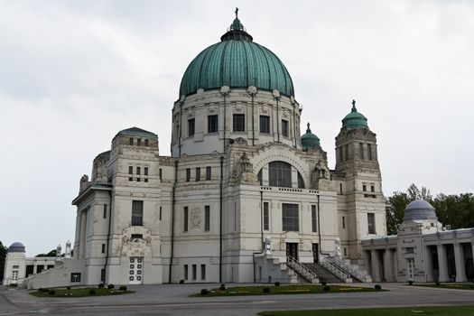 Karl-Borrom�us-church in Vienna's central cemetery in a style called "jugendstil"