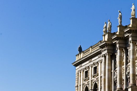 A segment of a historic museum in the center of Vienna