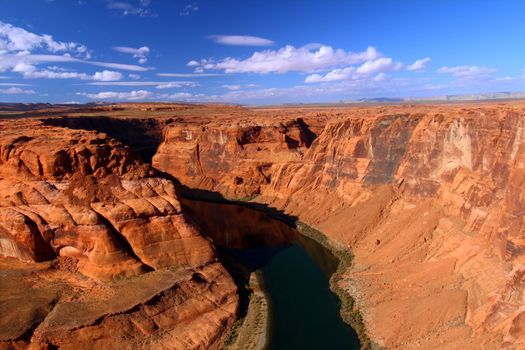 Colorado River cuts a deep canyon through the rocky lands of Arizona.