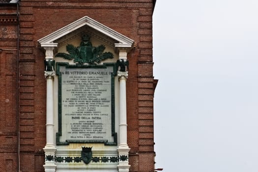 A monument dedicated to the former father of the home country Italy, king Vittorio Emanuele