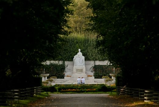 A memorial of former Empress Elisabeth of Austria in a central public park in Vienna