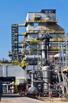 A tower at an industrial site of a refinery close to Vienna