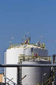 A gas tank at an industrial site close to Vienna