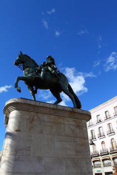 Equestrian statue of Carlos III, Puerta del Sol, Madrid, Spain