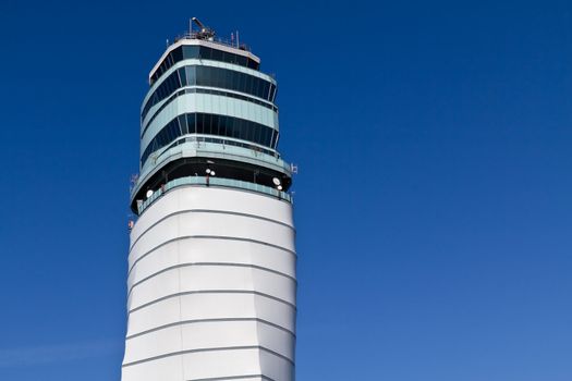Isolated Vienna airport tower on a sunny dayy