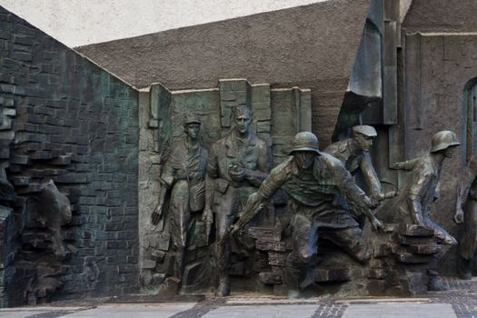 A part of Warsaw's uprising memorial in Poland