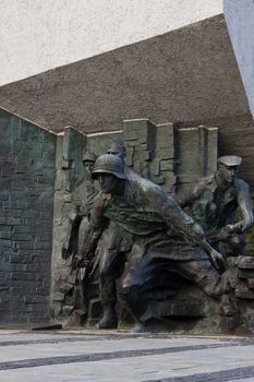 A part of Warsaw's uprising memorial in Poland