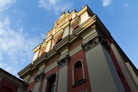 Warsaw's Jesuit church which was rebuilt after WWII